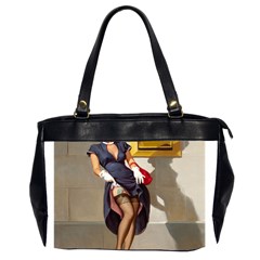 Retro Pin-up Girl Oversize Office Handbag (two Sides)