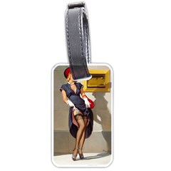 Retro Pin-up Girl Luggage Tag (one Side) by PinUpGallery