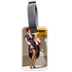 Retro Pin-up Girl Luggage Tag (two Sides) by PinUpGallery