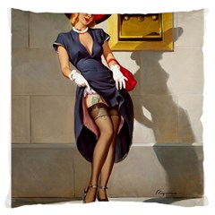 Retro Pin-up Girl Large Cushion Case (two Sides) by PinUpGallery