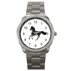 Running Horse Sport Metal Watch by mysticalimages