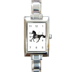 Running Horse Rectangular Italian Charm Watch by mysticalimages