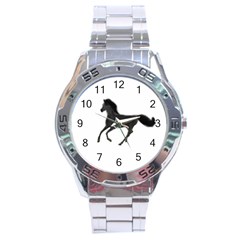 Running Horse Stainless Steel Watch (men s) by mysticalimages