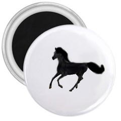 Running Horse 3  Button Magnet by mysticalimages