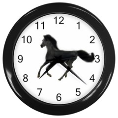 Running Horse Wall Clock (black) by mysticalimages