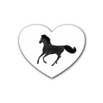 Running Horse Drink Coasters 4 Pack (Heart)  Front