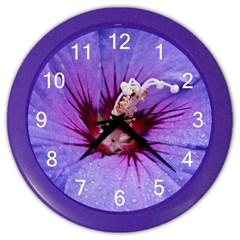 Hibiscus Circular Wall Clock (color) by GiftsForGardeners