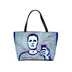 Snapshot Blue Large Shoulder Bag by JacklyneMae