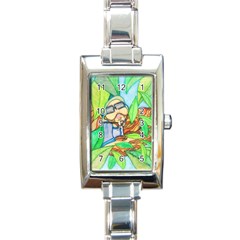 Tree Song Rectangular Italian Charm Watch by JacklyneMae