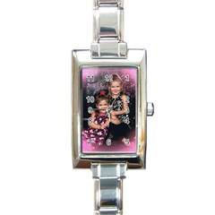 Candence And Abbey   Copy Rectangular Italian Charm Watch by tammystotesandtreasures