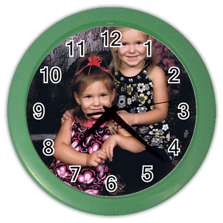 Candence And Abbey   Copy Wall Clock (Color)