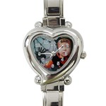 Wp 003147 2 Heart Italian Charm Watch  Front