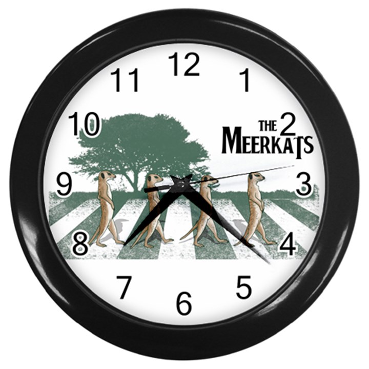 The meerkats Wall Clock (Black)