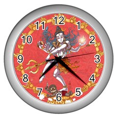 Shiva Wall Clock (silver)