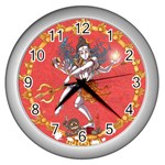 Shiva Wall Clock (Silver) Front