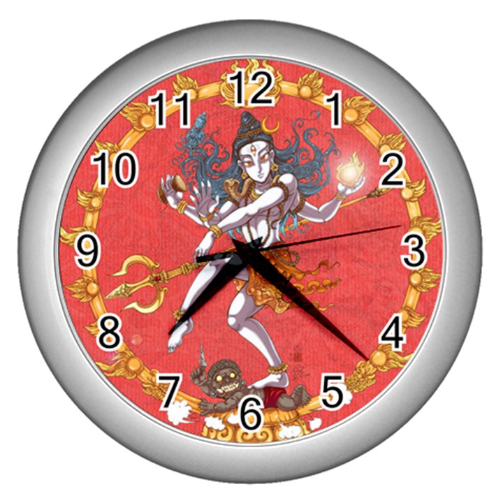 Shiva Wall Clock (Silver)