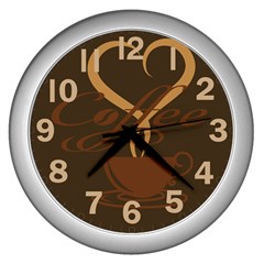 Coffee Time Wall Clock (silver)