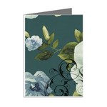 Blue roses vintage Paris Eiffel Tower floral fashion decor Mini Greeting Card (8 Pack) Right