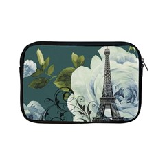 Blue Roses Vintage Paris Eiffel Tower Floral Fashion Decor Apple Ipad Mini Zipper Case by chicelegantboutique