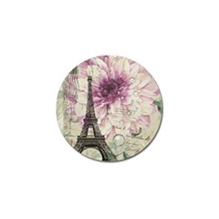 Purple Floral Vintage Paris Eiffel Tower Art Golf Ball Marker 10 Pack by chicelegantboutique