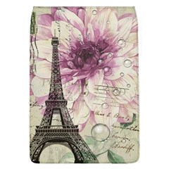 Purple Floral Vintage Paris Eiffel Tower Art Removable Flap Cover (large) by chicelegantboutique