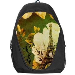 Floral Eiffel Tower Vintage French Paris Backpack Bag by chicelegantboutique