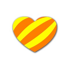 Oranges And Lemons Drink Coasters 4 Pack (heart)  by colourconnectors