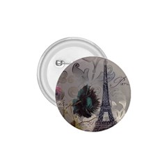 Floral Vintage Paris Eiffel Tower Art 1 75  Button by chicelegantboutique