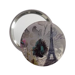 Floral Vintage Paris Eiffel Tower Art Handbag Mirror (2 25 ) by chicelegantboutique