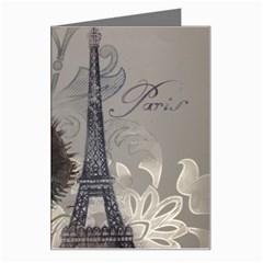 Floral Vintage Paris Eiffel Tower Art Greeting Card by chicelegantboutique