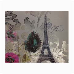 Floral Vintage Paris Eiffel Tower Art Glasses Cloth (small)