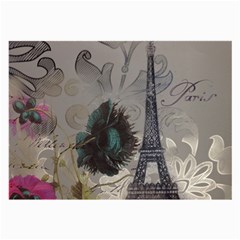 Floral Vintage Paris Eiffel Tower Art Glasses Cloth (large) by chicelegantboutique