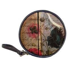 Vintage Bird Poppy Flower Botanical Art Cd Wallet by chicelegantboutique