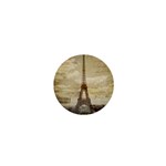 Elegant Vintage Paris Eiffel Tower Art 1  Mini Button Magnet Front