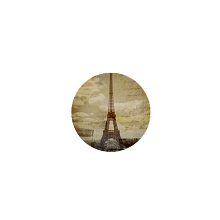 Elegant Vintage Paris Eiffel Tower Art 1  Mini Button Magnet