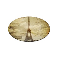 Elegant Vintage Paris Eiffel Tower Art Sticker 10 Pack (oval) by chicelegantboutique