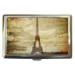 Elegant Vintage Paris Eiffel Tower Art Cigarette Money Case by chicelegantboutique