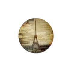 Elegant Vintage Paris Eiffel Tower Art Golf Ball Marker by chicelegantboutique