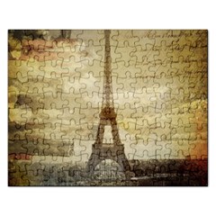 Elegant Vintage Paris Eiffel Tower Art Jigsaw Puzzle (rectangle)