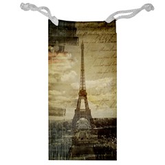 Elegant Vintage Paris Eiffel Tower Art Jewelry Bag by chicelegantboutique