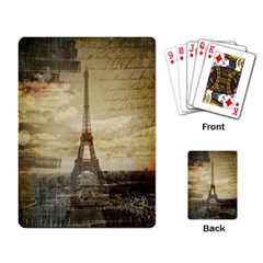 Elegant Vintage Paris Eiffel Tower Art Playing Cards Single Design by chicelegantboutique