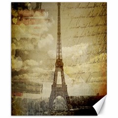 Elegant Vintage Paris Eiffel Tower Art Canvas 8  X 10  (unframed) by chicelegantboutique