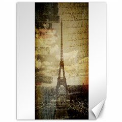 Elegant Vintage Paris Eiffel Tower Art Canvas 36  X 48  (unframed) by chicelegantboutique