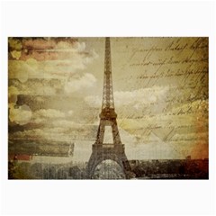 Elegant Vintage Paris Eiffel Tower Art Glasses Cloth (large, Two Sided) by chicelegantboutique