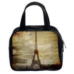 Elegant Vintage Paris Eiffel Tower Art Classic Handbag (two Sides)