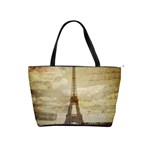 Elegant Vintage Paris Eiffel Tower Art Large Shoulder Bag Front