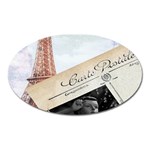 French Postcard Vintage Paris Eiffel Tower Magnet (Oval) Front