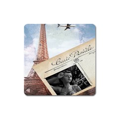 French Postcard Vintage Paris Eiffel Tower Magnet (square) by chicelegantboutique