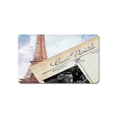 French Postcard Vintage Paris Eiffel Tower Magnet (name Card) by chicelegantboutique