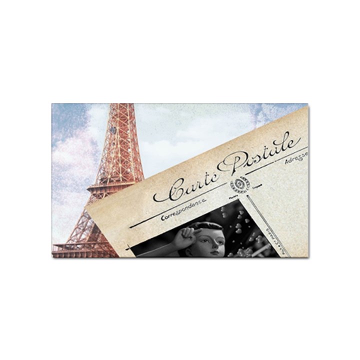 French Postcard Vintage Paris Eiffel Tower Sticker 100 Pack (Rectangle)